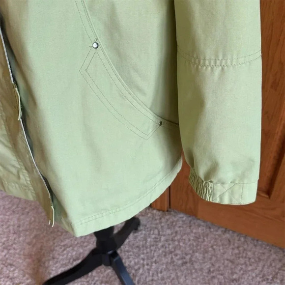 Mackintosh Women's Green Spring Jacket Large Removable Hood Packable Travel - Picture 4 of 11